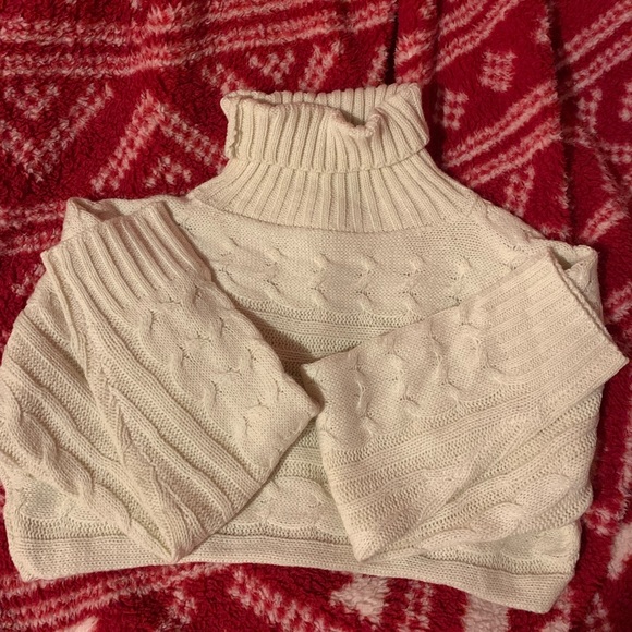 Aritzia Tops - super cropped mock neck sweater